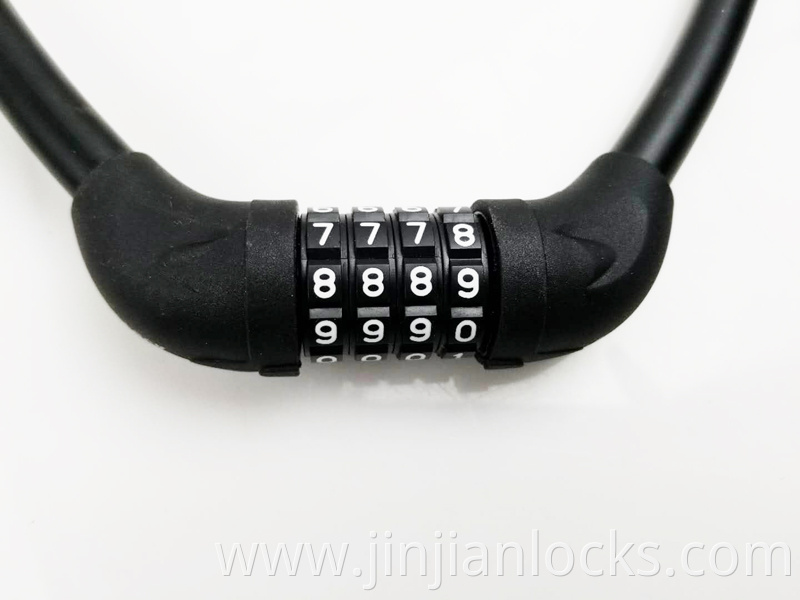 hot selling 4 digits cycle cable lock locker for motor bike bicycle